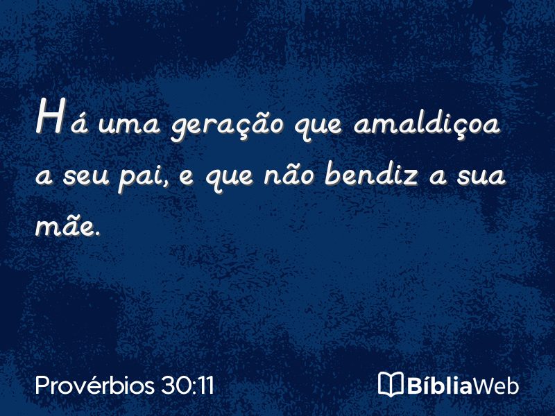 Provérbios 30:11 em imagem para compartilhar