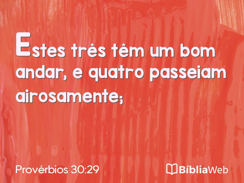 Provérbios 30:29 em imagem para compartilhar