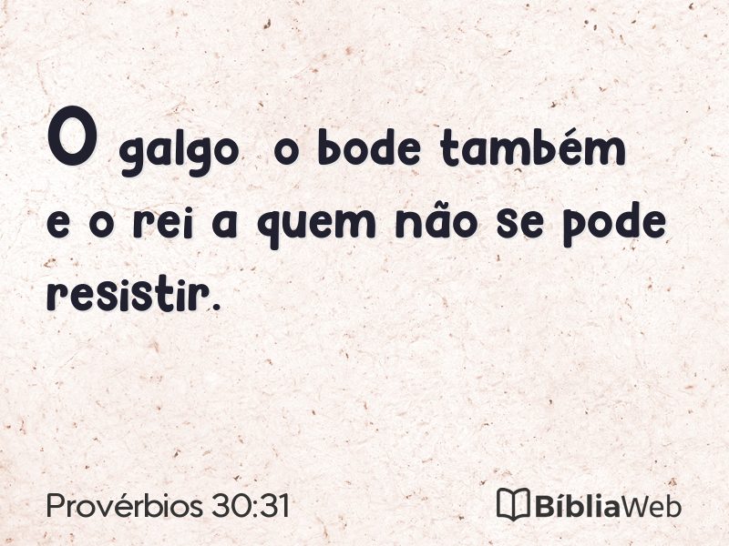 Provérbios 30:31 em imagem para compartilhar