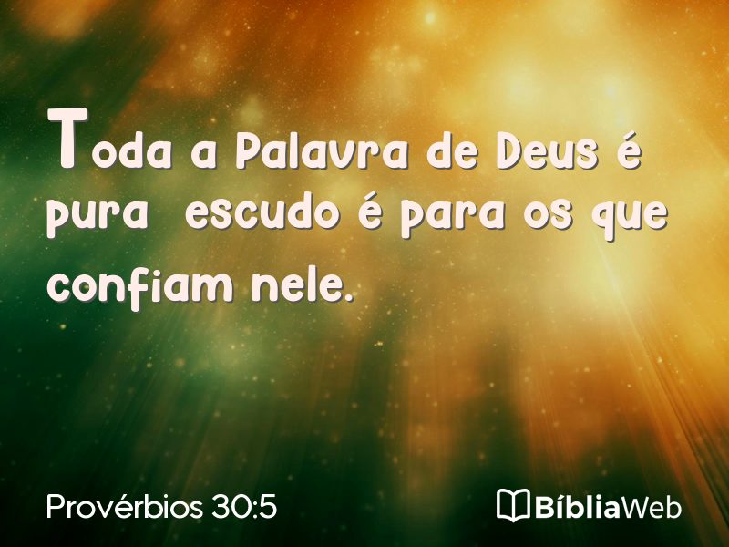 Provérbios 30:5 em imagem para compartilhar