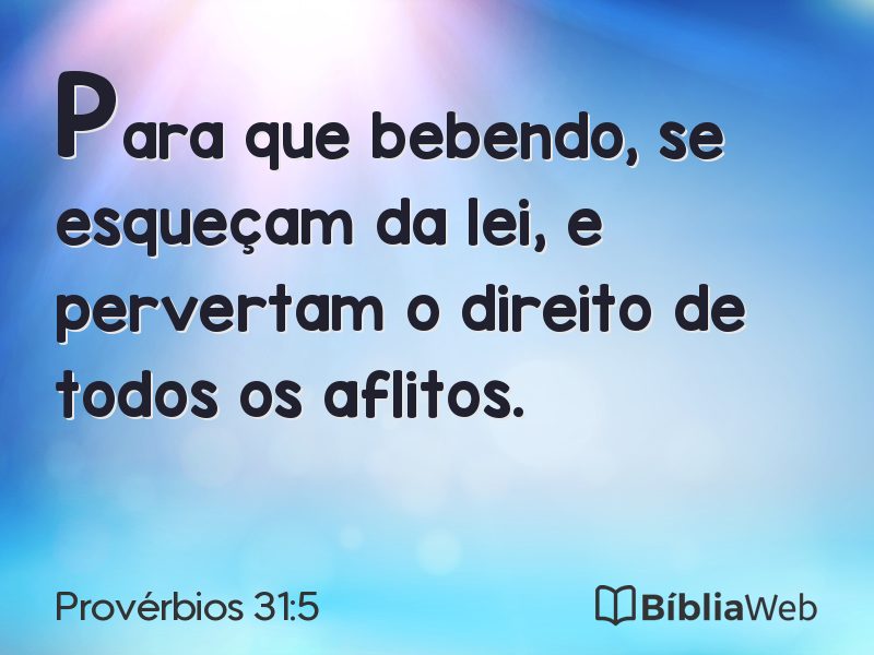 Provérbios 31:5 em imagem para compartilhar