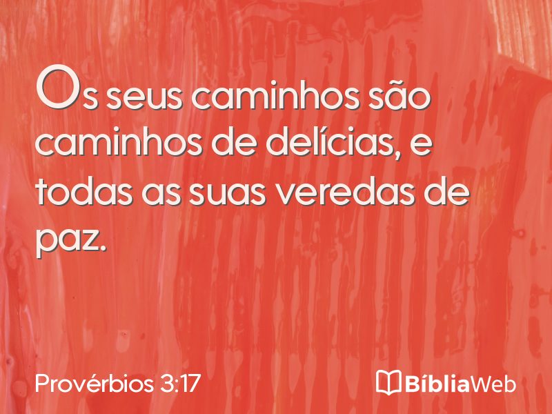 Provérbios 3:17 em imagem para compartilhar