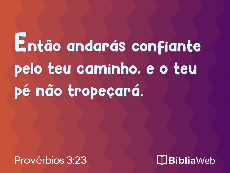 Provérbios 3:23 em imagem para compartilhar