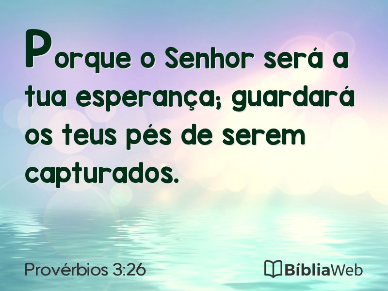 Provérbios 3:26 em imagem para compartilhar