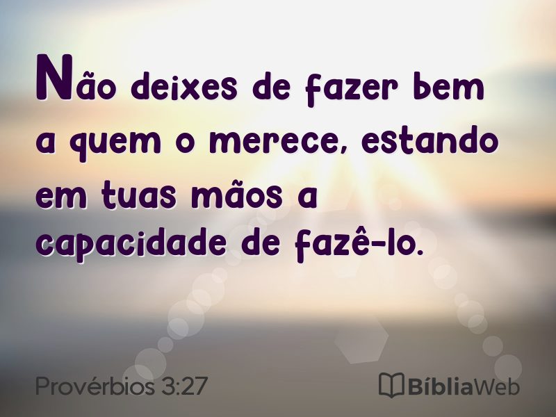 Provérbios 3:27 em imagem para compartilhar