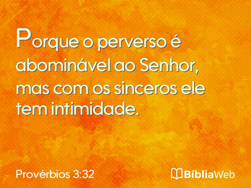 Provérbios 3:32 em imagem para compartilhar