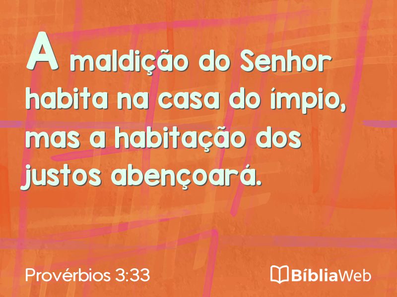 Provérbios 3:33 em imagem para compartilhar