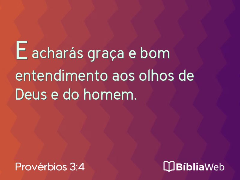Provérbios 3:4 em imagem para compartilhar