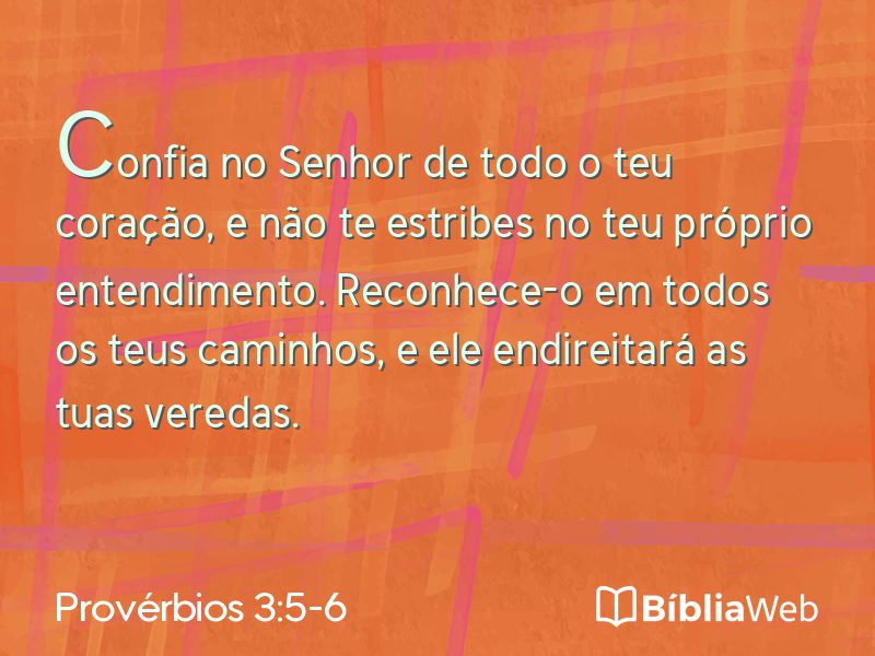 Provérbios 3:5-6 em imagem para compartilhar