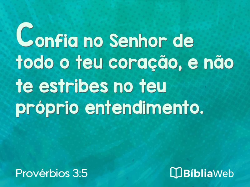 Provérbios 3:5 em imagem para compartilhar
