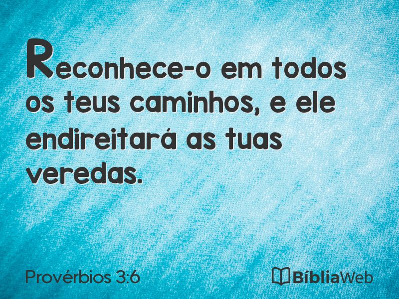 Provérbios 3:6 em imagem para compartilhar