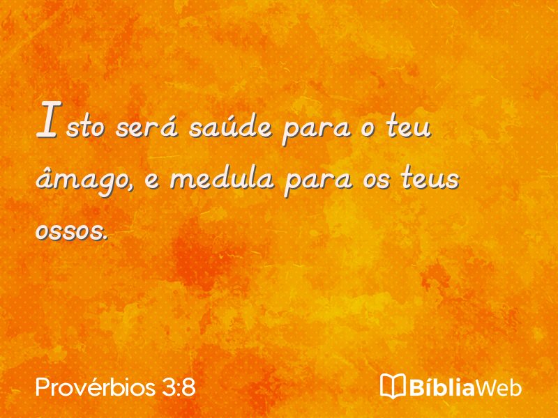Provérbios 3:8 em imagem para compartilhar