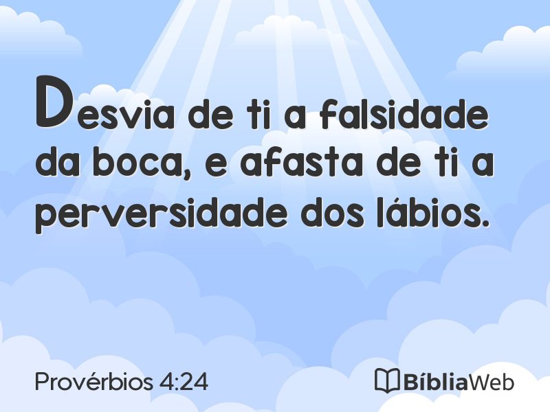 Provérbios 4:24 em imagem para compartilhar