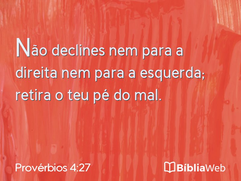 Provérbios 4:27 em imagem para compartilhar