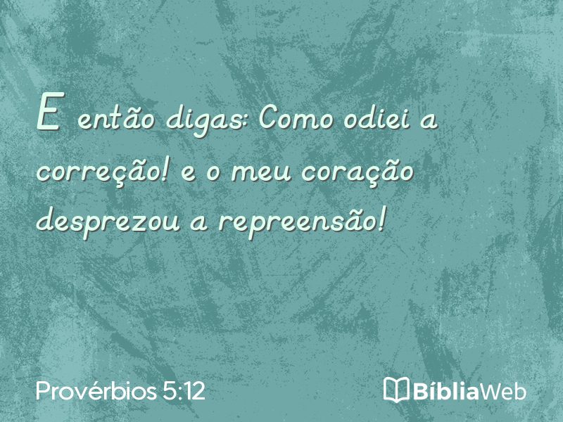 Provérbios 5:12 em imagem para compartilhar