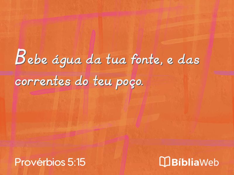 Provérbios 5:15 em imagem para compartilhar