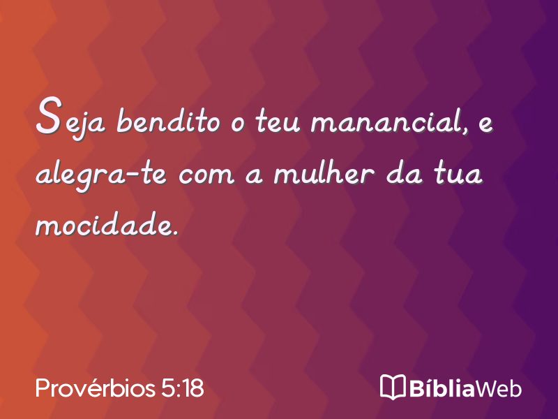 Provérbios 5:18 em imagem para compartilhar