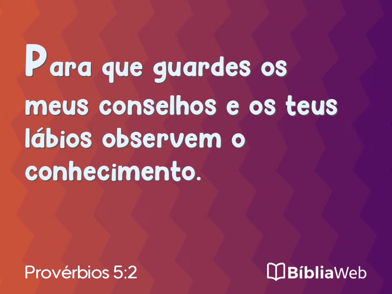 Provérbios 5:2 em imagem para compartilhar