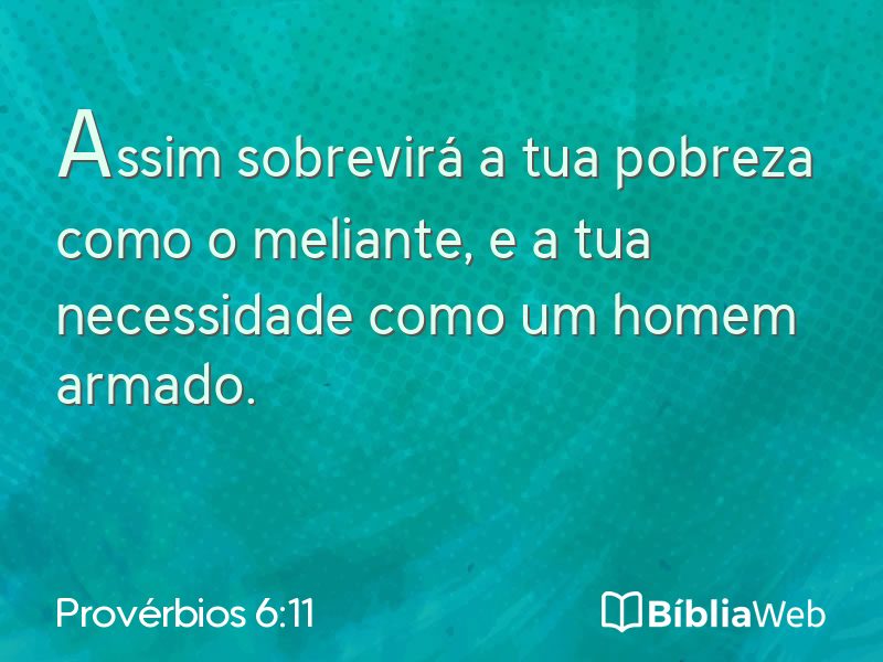 Provérbios 6:11 em imagem para compartilhar
