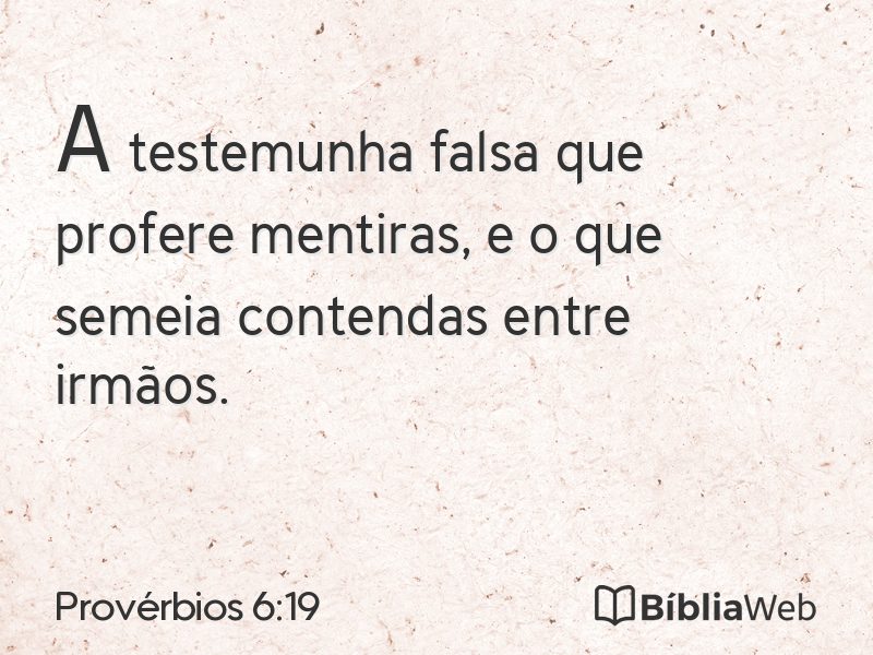 Provérbios 6:19 em imagem para compartilhar