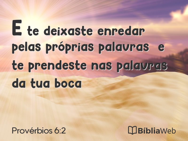 Provérbios 6:2 em imagem para compartilhar