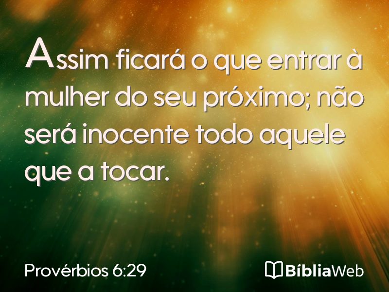 Provérbios 6:29 em imagem para compartilhar