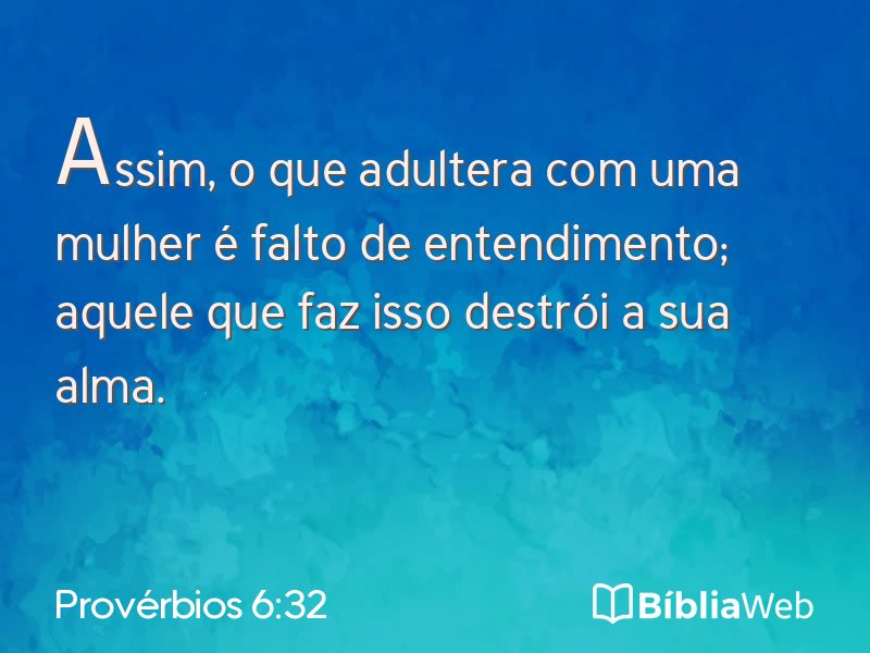 Provérbios 6:32 em imagem para compartilhar
