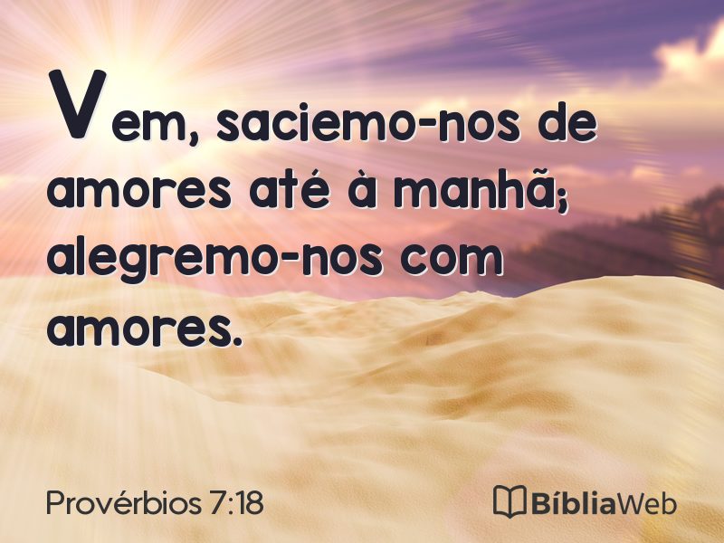 Provérbios 7:18 em imagem para compartilhar