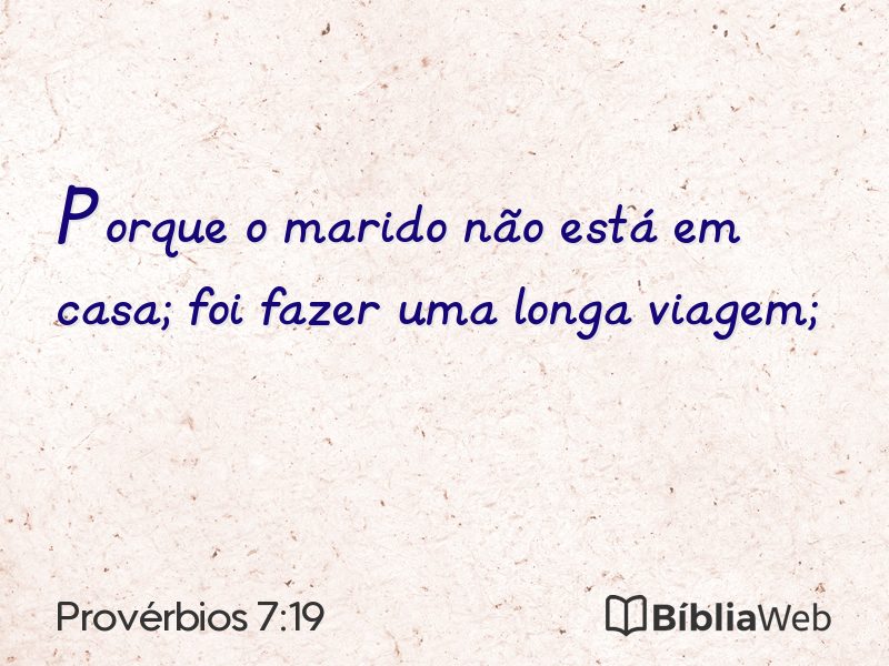 Provérbios 7:19 em imagem para compartilhar
