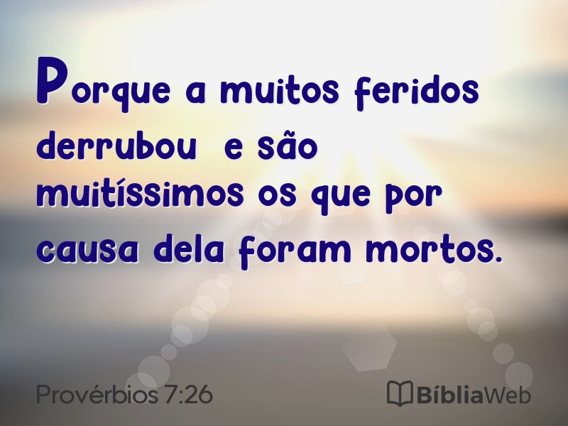 Provérbios 7:26 em imagem para compartilhar