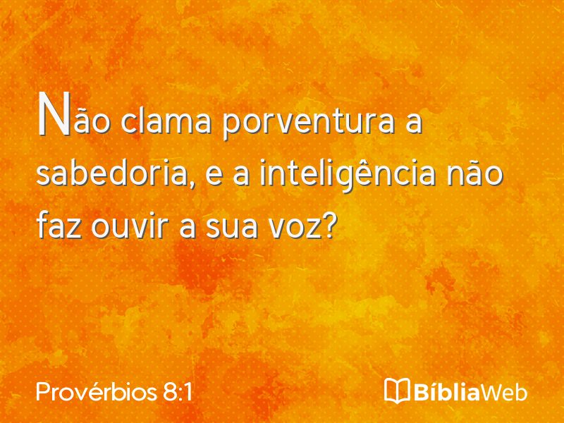 Provérbios 8:1 em imagem para compartilhar