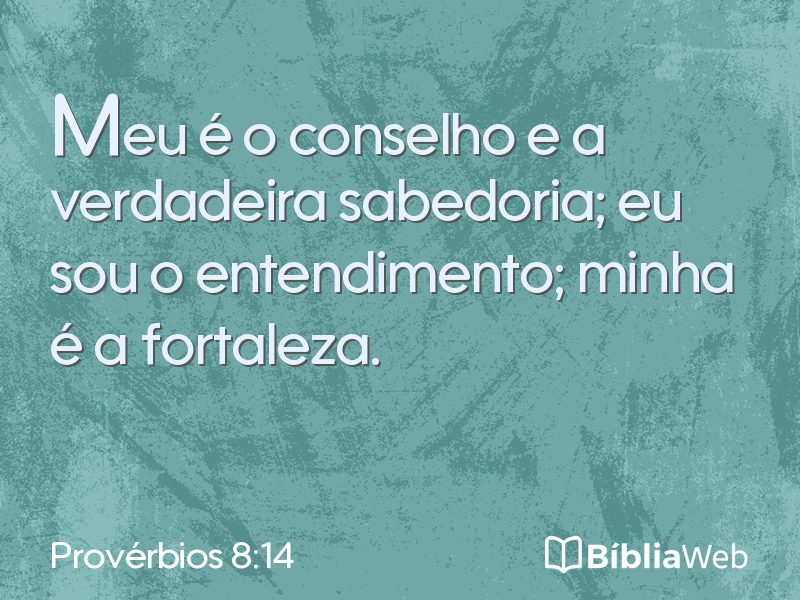 Provérbios 8:14 em imagem para compartilhar