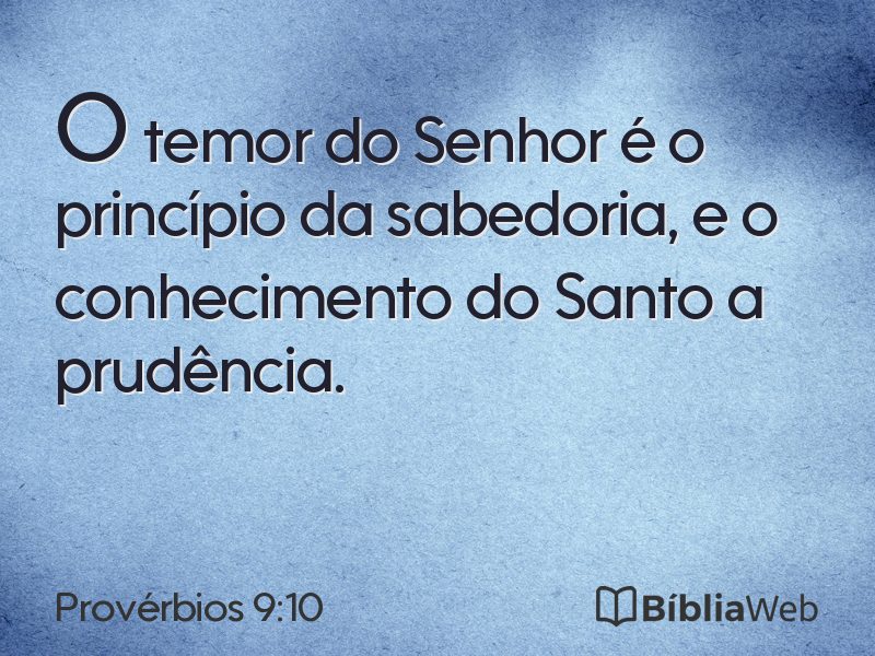 Provérbios 9:10 em imagem para compartilhar