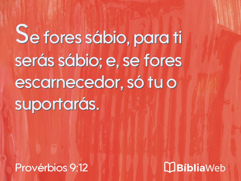 Provérbios 9:12 em imagem para compartilhar