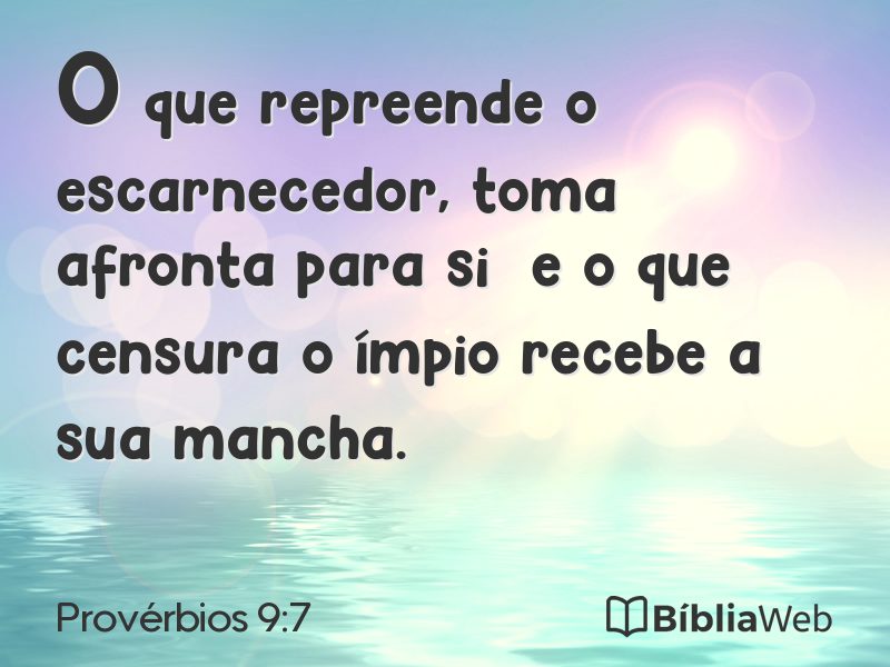Provérbios 9:7 em imagem para compartilhar