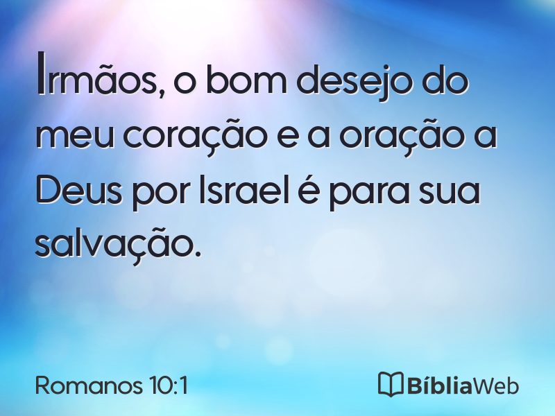 Romanos 10:1 em imagem para compartilhar