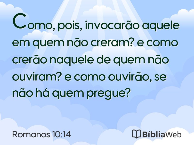 Romanos 10:14 em imagem para compartilhar