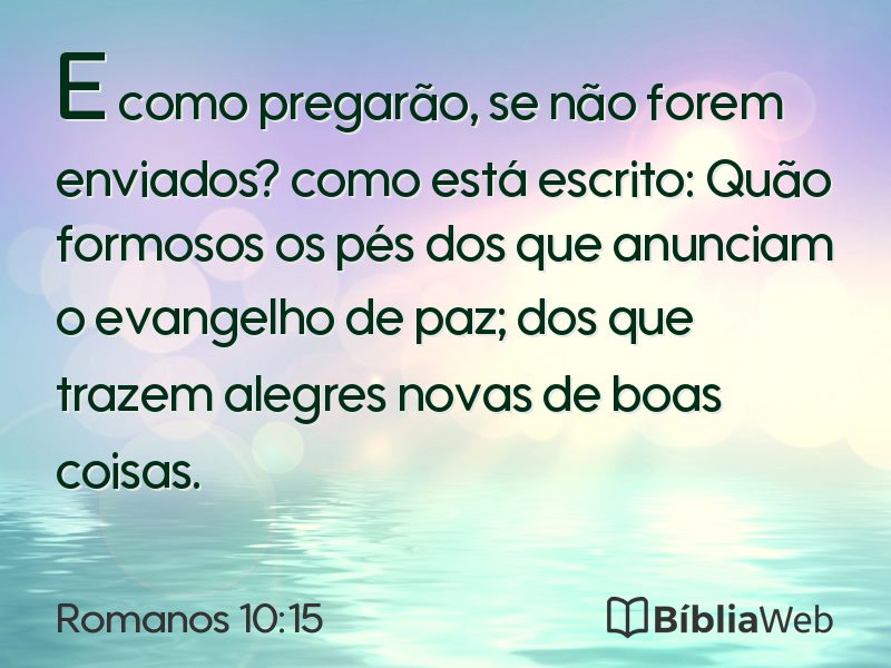 Romanos 10:15 em imagem para compartilhar