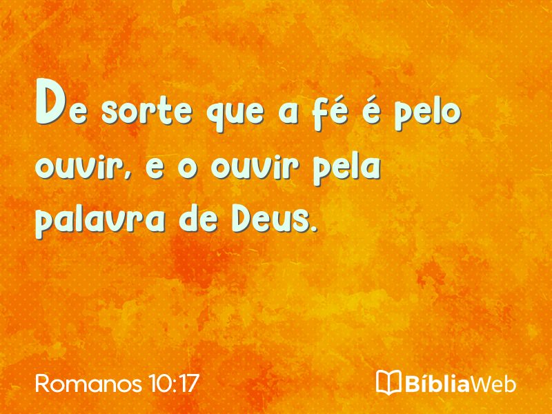 Romanos 10:17 em imagem para compartilhar