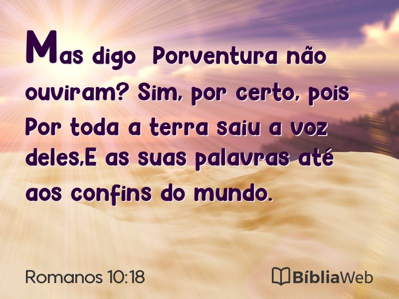Romanos 10:18 em imagem para compartilhar