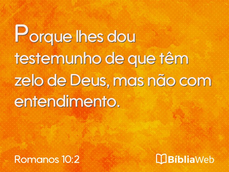 Romanos 10:2 em imagem para compartilhar
