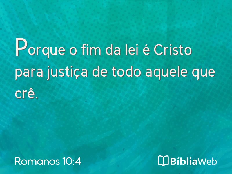 Romanos 10:4 em imagem para compartilhar