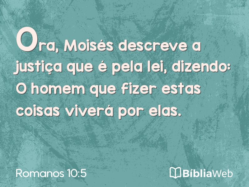 Romanos 10:5 em imagem para compartilhar