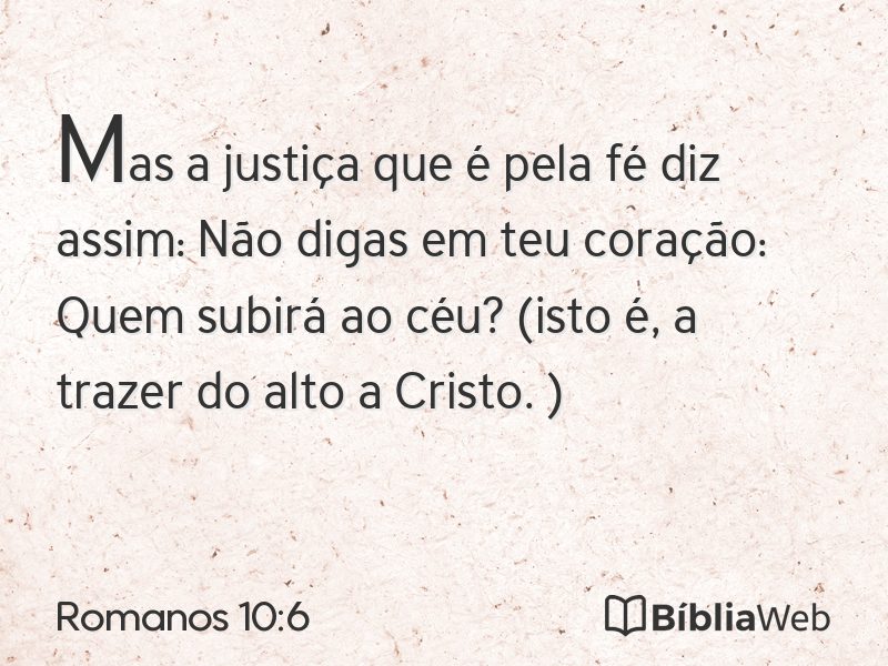 Romanos 10:6 em imagem para compartilhar