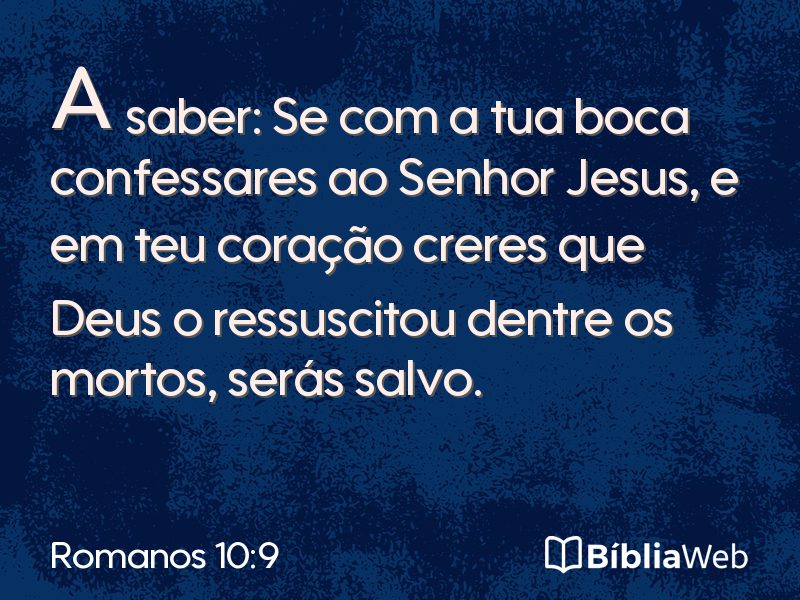 Romanos 10:9 em imagem para compartilhar