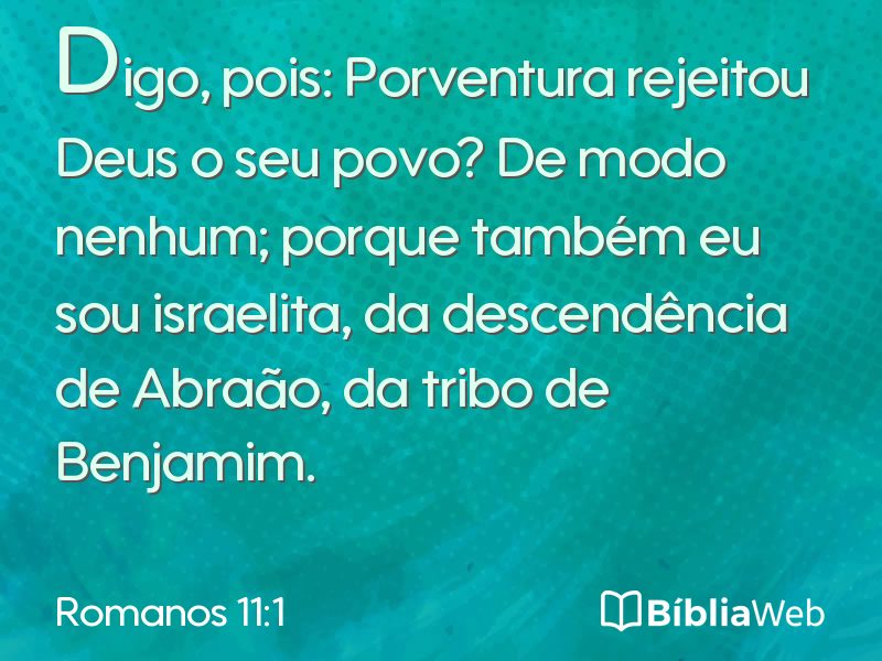 Romanos 11:1 em imagem para compartilhar