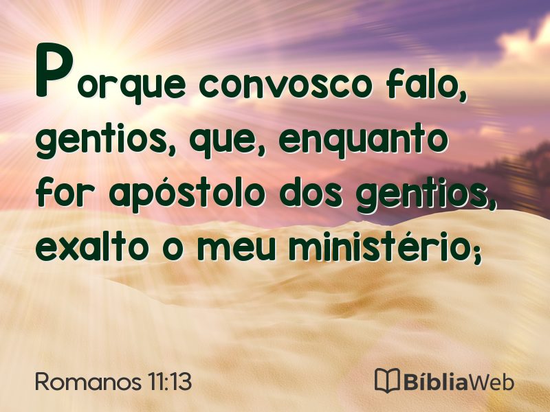 Romanos 11:13 em imagem para compartilhar