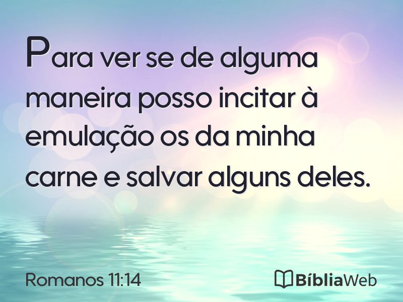 Romanos 11:14 em imagem para compartilhar