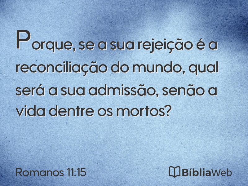 Romanos 11:15 em imagem para compartilhar