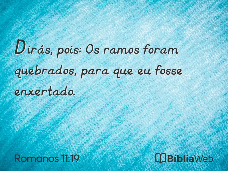 Romanos 11:19 em imagem para compartilhar